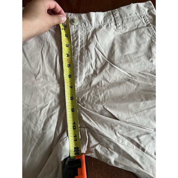 Columbia PFG Mens Bonehead Cotton Beige Flat Front Fishing Performance Shorts - Picture 10 of 10